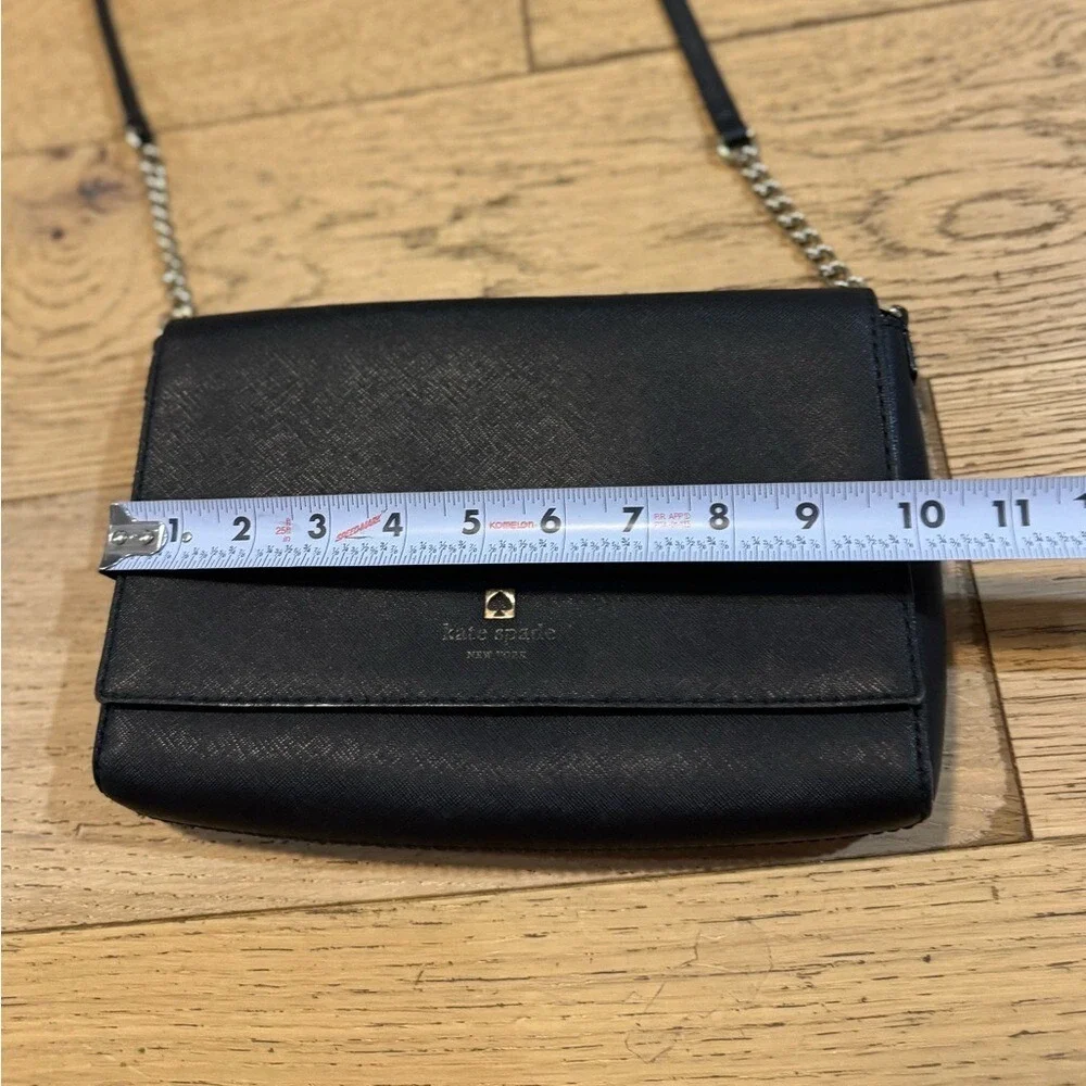 Kate Spade Saffiano Black Leather Crossbody‎ Purse